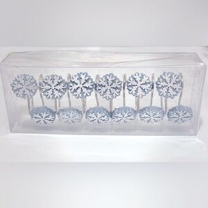 Snowflake shower curtain hooks - seasonal